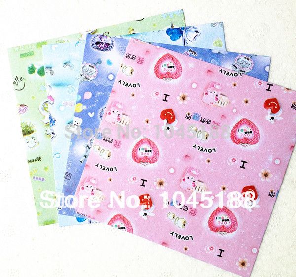 Großhandel Wholesale Freies Verschiffen Manuelle Papier Diy Handgeschöpftem Papier Papier Falten Kinder Origami Papiermaterial Liebe Papercranes