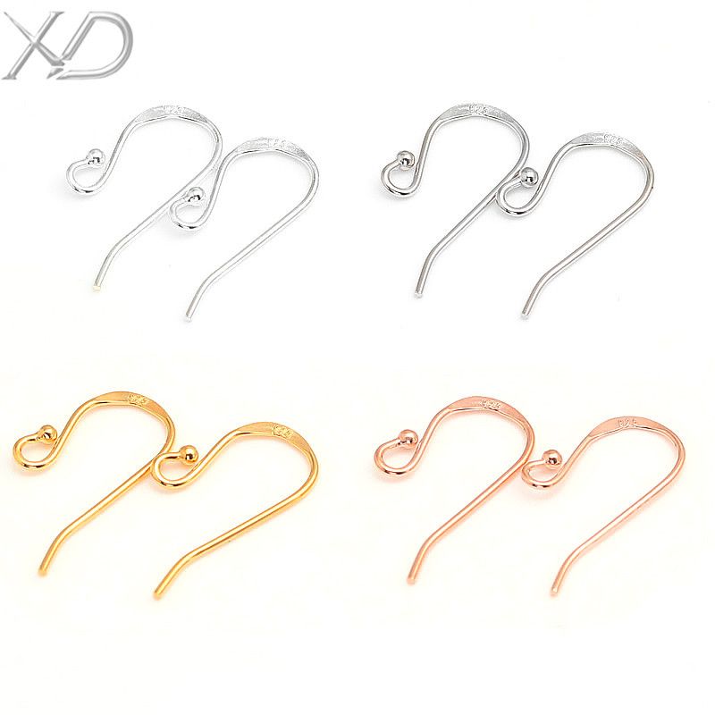 XD 925 Sterling Zilver Oorbel Vorm Haak 2015 Sieraden Bevindingen Accessoires China Wholesale Silver Earring Hooks 5pair / lot P026