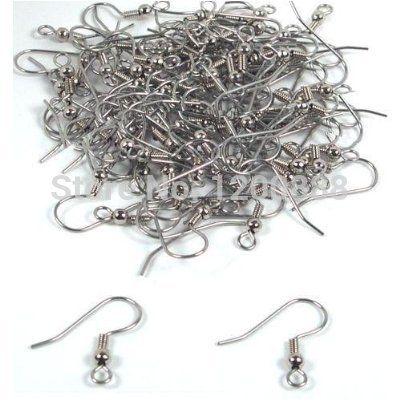 Surgical Steel Ball & Coil Earring Hooks 18mm (200) 4E019