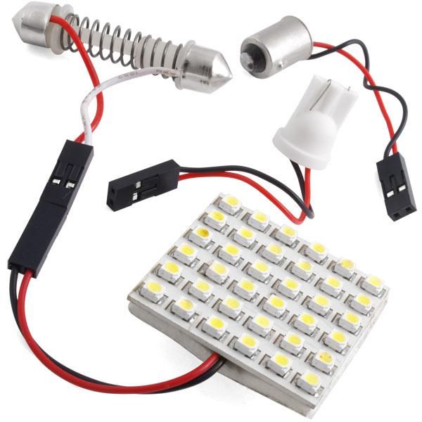 100 set / lotto bianco 6000K 36 SMD 3528 LED Light Panel Led DC 12V LED Reading Light