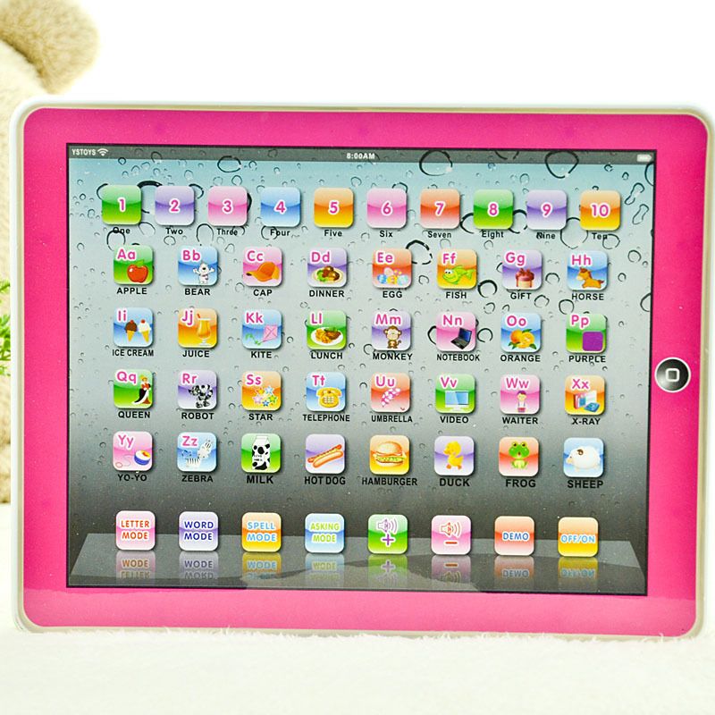 Kids Touch Learning Laptop Computer Desk Led Light Baby Toys Y Pad See Larger Image