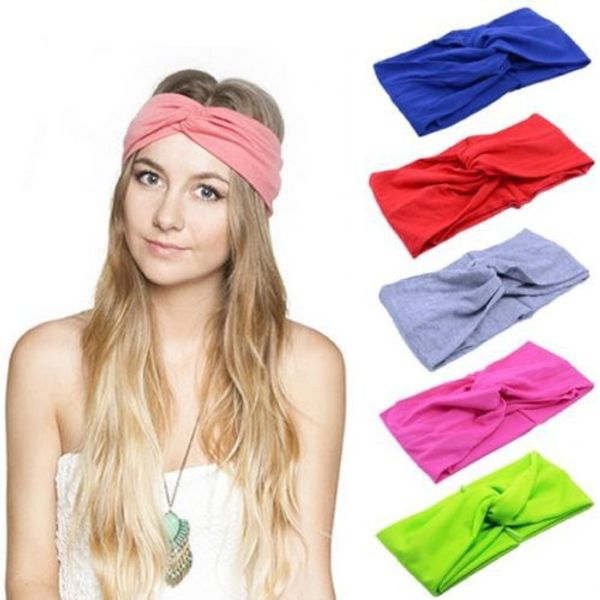 

1 pcs women girl's new fashion turban twist headband head wrap knotted soft hair band hair accessories, Black;brown