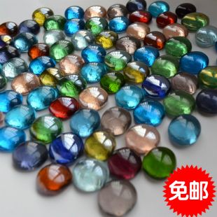 Wholesale Clear Flat Decorative Glass Marbles Toy Playing Glass