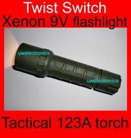 OD hunter CR123A ICR123A G&P 9V Flashlight TORCH Ultrafire sf G2 Xenon tactical 16340 lamp