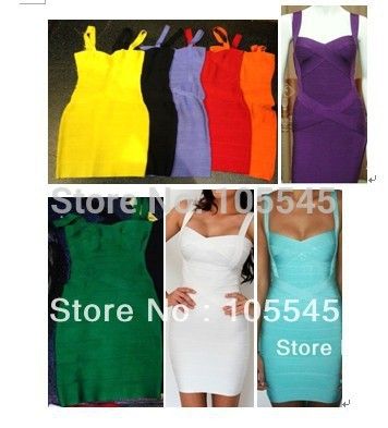 Acheter Bandage Spaghetti Strap Sweetheart Bandage De Luxe Robes Soirée Celebrity Vêtements De Bal Jaune Noir Orange Violet Blanc Bleu De 588 Du