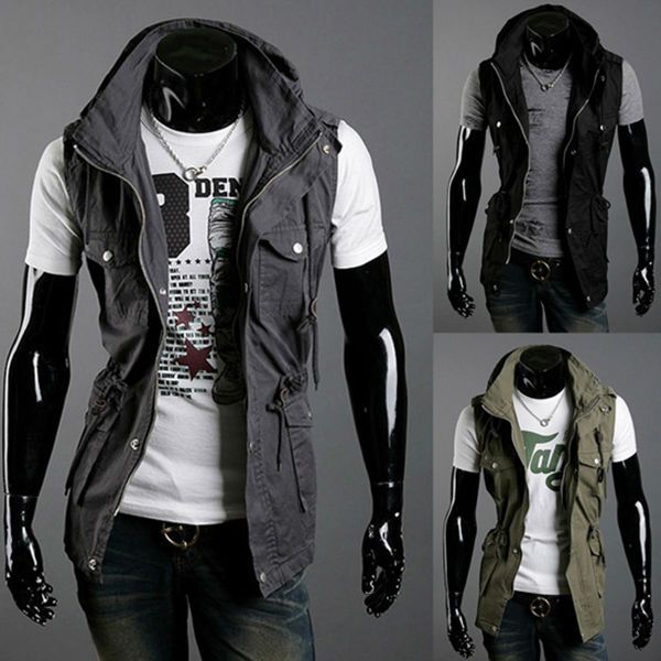 

Free Shipping 2015 Spring New Design Mens Cotton Vest,Casual Outerwear Coats For Men,Sleeveless Jacket,Summer Vest Men
