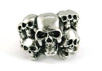 Wholesale Biker Rider Skull Gothic Stainless Steel Ring Do not fade not deformation personalized ring
