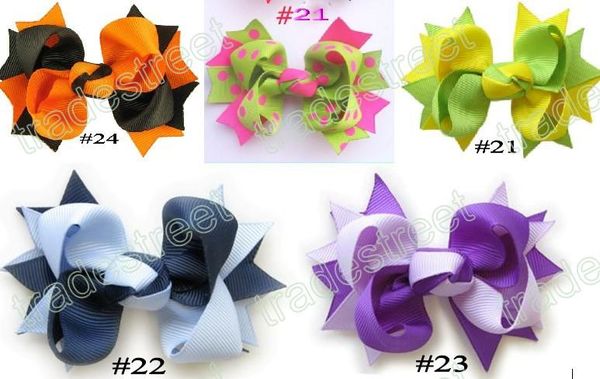 3 5 Girls Boutique Hair Bows With 2 Tone Funky Hair Bows Girl Hair Clips Little Girl Hair Accessories Hair Accessories For Toddlers From