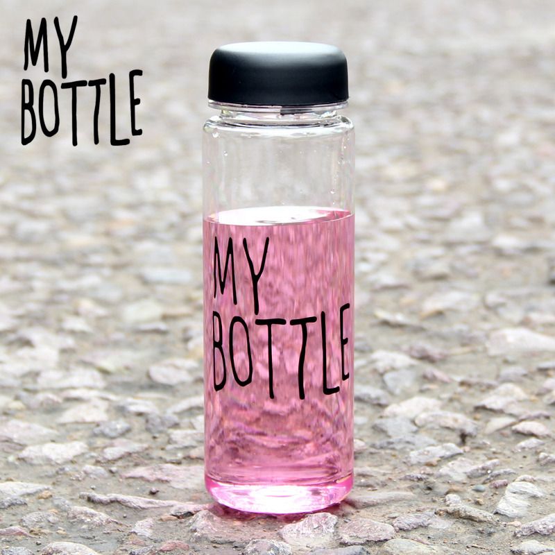 Wholesale-My Bottle With Sack Bag Fashion Water Bottles Sport Readily Cup 500 ML TRITAN BPA FREE LEAK-PROOF