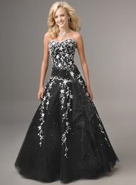 Wholesale Christmas Black Wedding Dress Bridal Ball Gown Party Dress Custom SZ W0418085