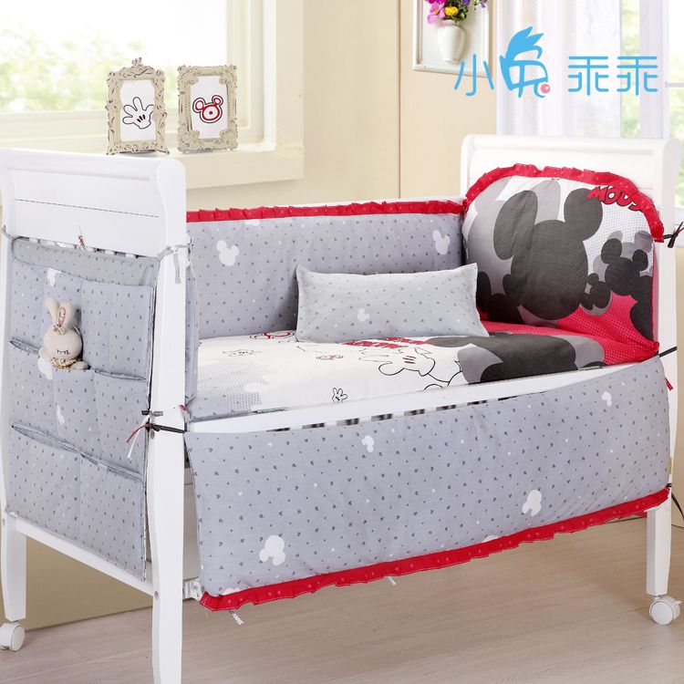 Mickey Mouse Crib Bedding Bumpers Size 130 70 140 Minnie Mickey Mouse Crib Bedding Bumpers Size 130 70 140 Minnie Sets With Bumper And Filling Beddings For Cribs