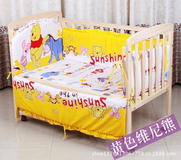 Baby Bedding Set Giraffe Bear Character Bed Around Pillow Sheet 5 Pieces Baby Bedding Set Giraffe Bear Character Bed Around Pillow Sheet Children Sets 100