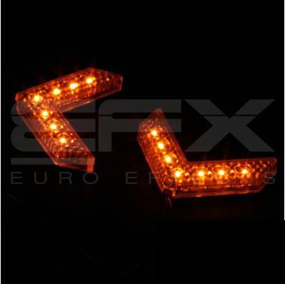 100pairs / Lots 7 LED Blinker Pfeil Flash Auto Spiegel Licht Weiß Blau Gelb Mischfarbe