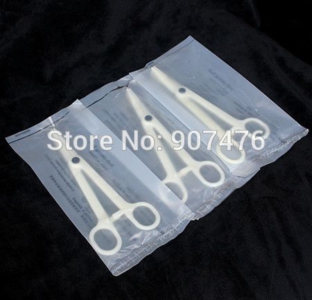 25pcs Disposable Pennington Forceps Slotted piercing tool For tattoo and piercing Supply