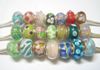 50pcs / lot mix style murano lampwork glas europeisk pärlor charm armband halsband för diy hantverk smycken c20