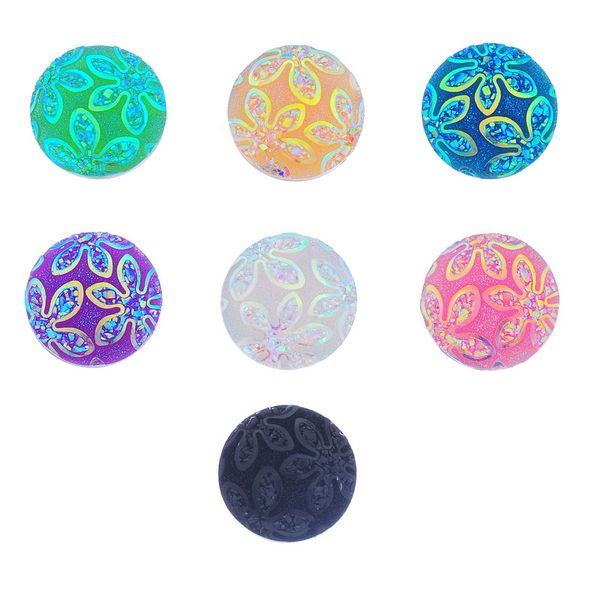 

snaps jewelry 10pcs flower cameo multicolor mixed ginger snap buttons for snap button jewellery 18mm k85561, Golden;silver