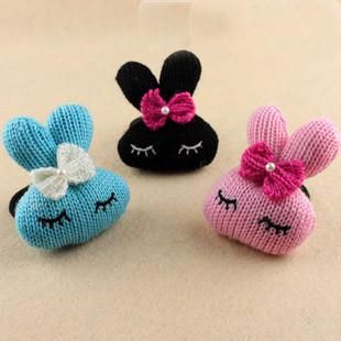 Super Fashion Hair Circle Cute Metoo Rabbit Butterfly Knot Wool Hair Rope Women's multicolor 30pcs