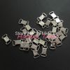 Partihandel-Nya 30 st Rhinestone Bikini Connectors / Buckle Metal Chain för simning Slitage Bikini Diamante Ribbon Slider ZXAA031