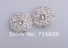 Envio Atacado-Free Flat Back Rhinestone Enfeite 25mm 20pcs / lot Cor Prata Usado No Casamento