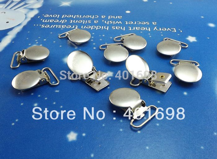 Wholesale-40Pcs/Lot Suspenders circular round cover clips,mitten clips,metal clips K4