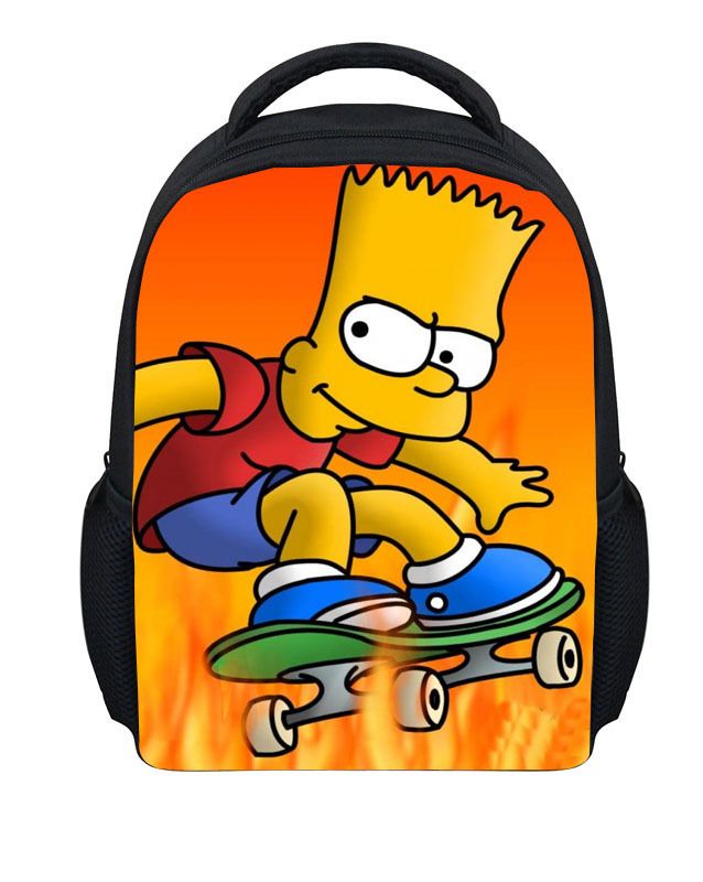 Mini 3D Cartoon Bart Simpsons Backpack Children School Bags Small Boys Kindergarten Bagpack