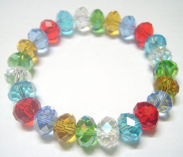 10 teile / los Facettiert Kristallglas Perlen Stränge Armbänder für Handwerk Modeschmuck Geschenk CR02