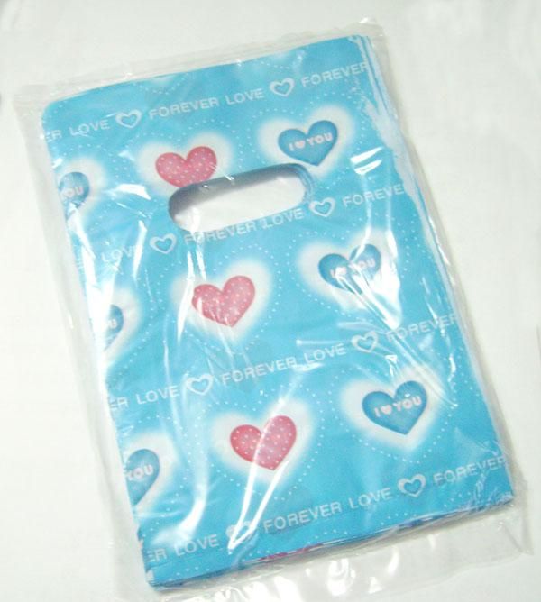 95 unids / lote mezcla de colores estilo compras de plástico bolsas de regalo bolsas Pantalla de envasado para la joyería de moda de bricolaje WB6