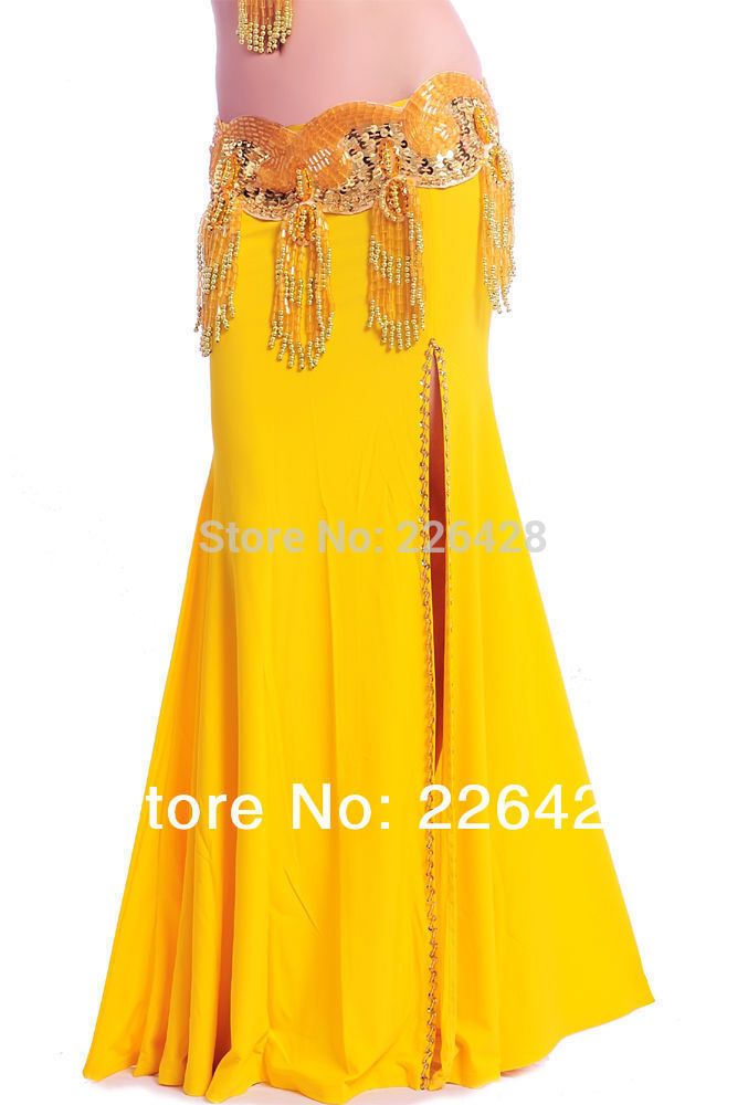 New Belly Dance Costume Professional Performances split Skirt Dress 11 Color
