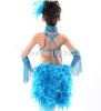 Sprzedaż hurtowa-nowe dzieci dzieci cekiny Feather Fringe występ na scenie konkurs kostium do tańca towarzyskiego Latin Dance Dress dla dziewczynek XC-4814