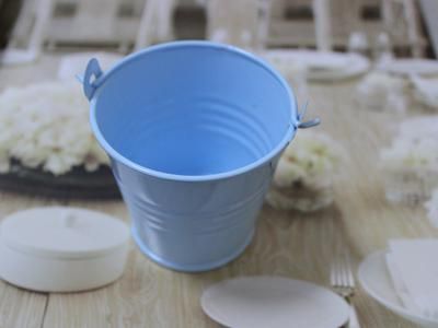 Blue Tin Pails wedding favors,Wedding favors, mini pails,tin candy box favors, great party decoration