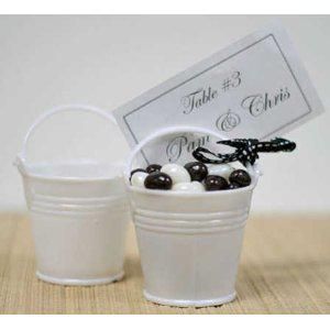 White Tin Pails Mini Pails Mini Bucket Baby Shower Party