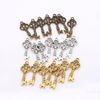 Groothandel-sleutelvormige charme drie kleuren vintage metalen zinklegering fijne trendy sleutels hanger charms voor jewerly 80 stks / partij 9 * 26mm 6478