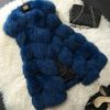 Wholesale-実用的な新しいブランドの女性のFauxの毛皮のコート冬のノースリーブのベスト女性プラスサイズのファッションの外観女性服6色