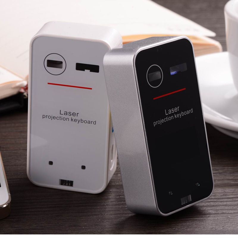 Bluetooth Keyboard Wireless Virtual External Key Projection Keypad Portable Smartphone Tablet PC Notebook Silver