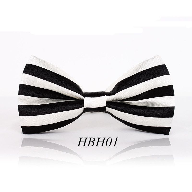 

Wholesale-1Piece/lot Fashion Bow Tie For Men Women Classic Black White Cross Striped Pattern Bowtie Leisure Polyester Cravat