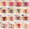 Wholesale-New False Nails Art Tips Press On Manicure Full Cover Short Length No Need Glue Finger False Nail Pick 3 Colors in 48 Colors