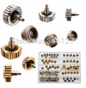 

Wholesale-New 2015 Golden And Silver Watch Crown Watch Parts Repair Tools For RLX