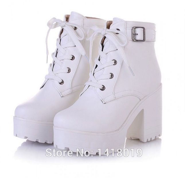 chunky white platform shoes