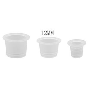 Partihandel 1000PCS / Parti 12mm Medium Storlek Tatuering Ink Cup Tattoo Cap för fullständig Tattoo Kit Tattoo Machine Needle Gratis frakt