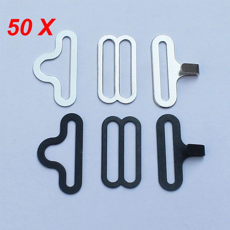 

50 Bow Tie Hardware Sets Necktie Hook Bow Tie or Cravat Clips Fasteners to Make Adjustable Straps on Bow Ties / Neckties