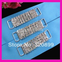 (100pcs/lot)Dense Four Line Rhinestone bikini connector,rhinstone buckle ,shoe buckles