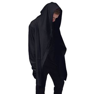 Wholesale-Original Design Spring Autumn  Men's Sweatshirt Hoodie Men Hood Cardigan Mantissas Black Cloak Outerwear Oversize Vc0989