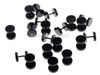 Wholesale-15pc Black Fake Ear Plug Stud Stretcher Ear Tunnel Earring Piercing Stainless Steel Body Jewelry 6-14mm