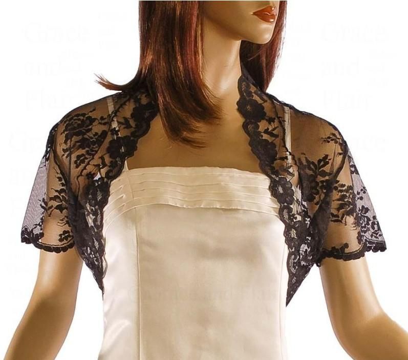 black evening shrugs and boleros