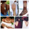 Whole1PC Flash Metallic Waterproof Tattoo Gold Silver Women Fashion Henna YS51 Peacock Feather Design Temporary Tattoo Stick1373137