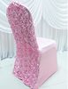 Atacado-20 Pieces frete grátis spandex tampa da cadeira stretch lycra com flor 3D cetim volta roseta