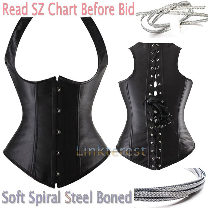 Corset Underbust Steampunk Gothique - Lacet Dos - Polyester - Pour Déguisement Halloween