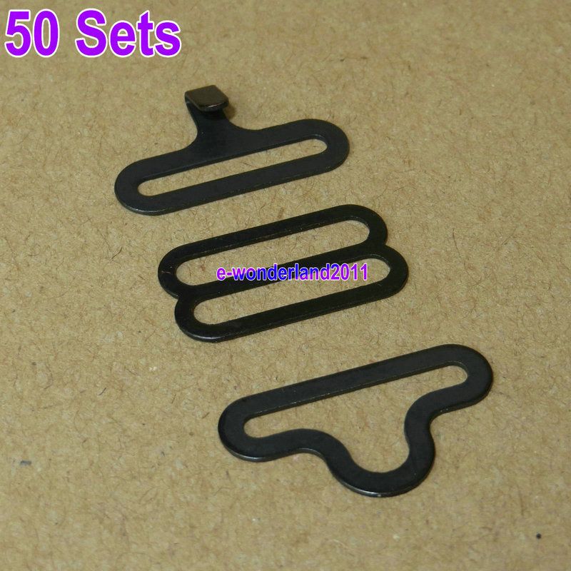 50 Sets ¾/" Bow Tie Hardware Bow tie and Cravat Clips Fasteners for Neckties