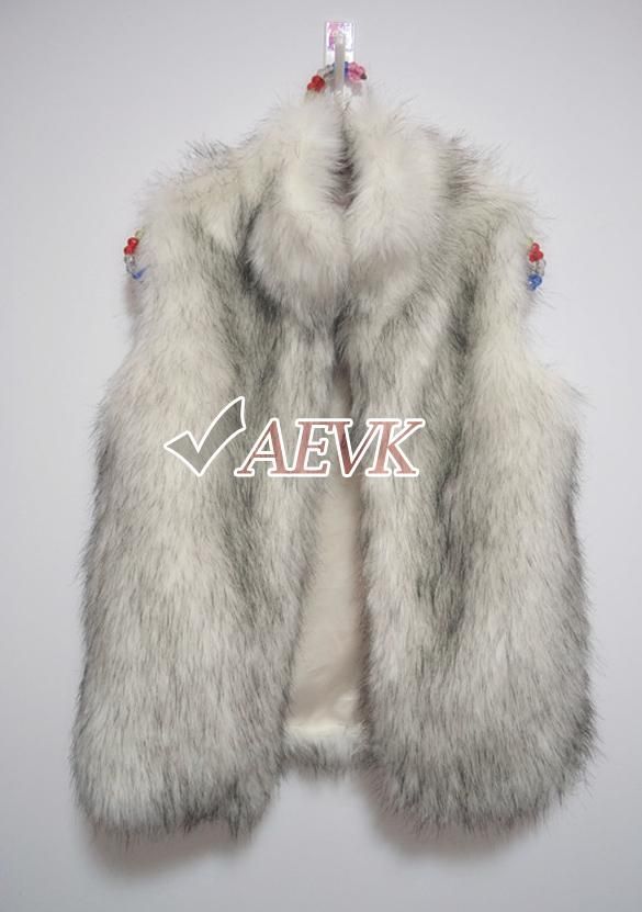 Wholesale-2015 New Fashion Free shipping Winter Sleeveless Warm Women Faux Fur Vest fur coat Jacket Waistcoat Coat 10
