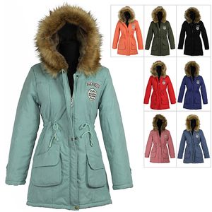 Atacado-2015 Novo Longo Parkas Feminino Mulheres Casaco De Inverno Espessamento De Algodão Casaco De Inverno Das Mulheres Outwear Parkas para Mulheres Inverno